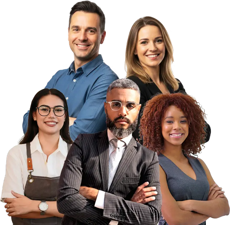 Diversity Mid Class business Workers